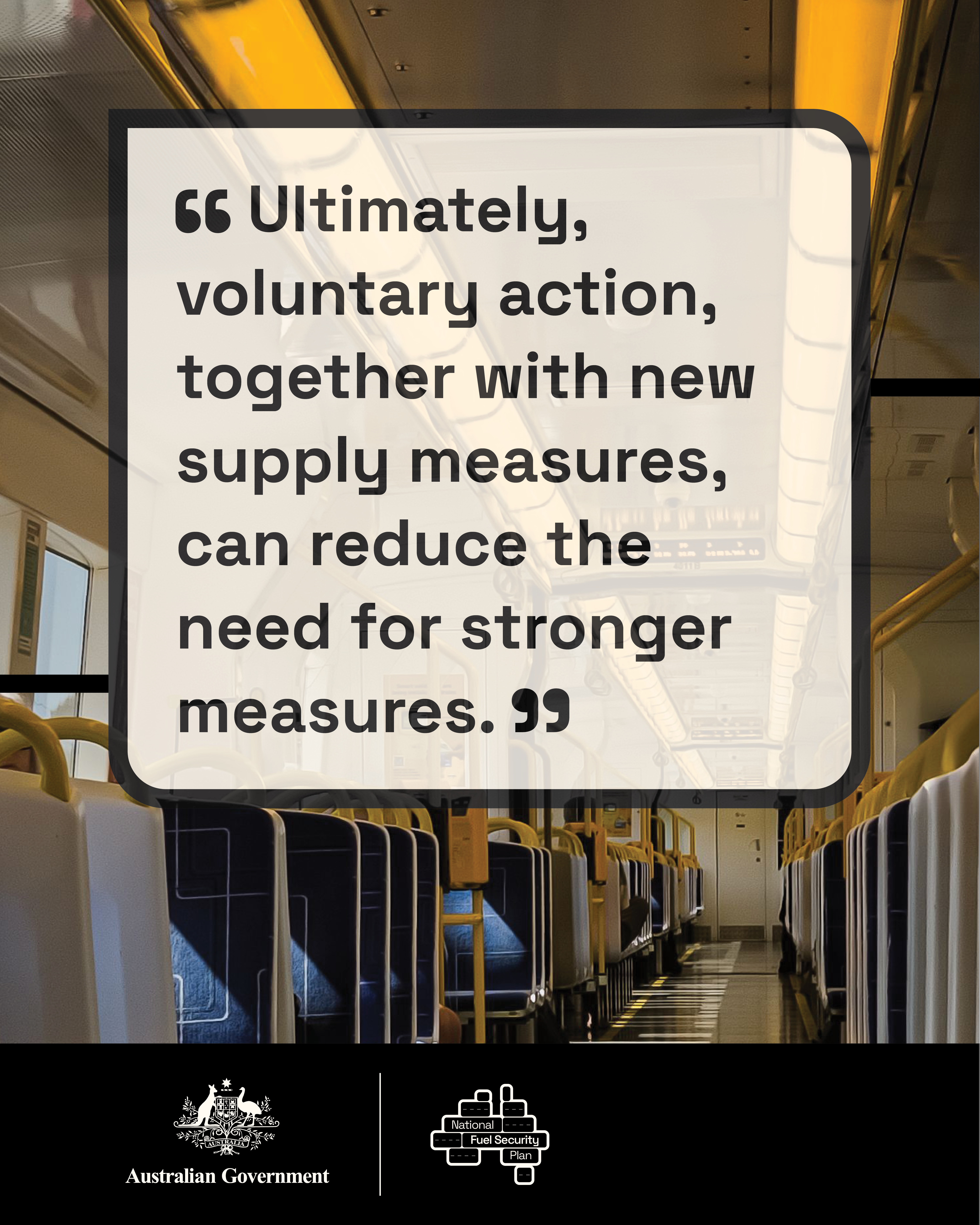 Professor David Lee - University of New South Wales, ultimately voluntary action, together with new supply measures, can reduce the need for stronger measures.